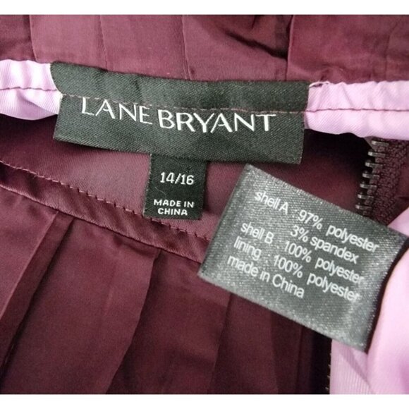 Lane Bryant Womens Pockets Ruffle Hem Silky Bomber Jacket Purple Size 14/16 - Picture 8 of 8